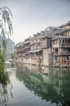 Fenghuang Ancient Town, Hunan - Traditional Chinese Architecture on Tuojiang River