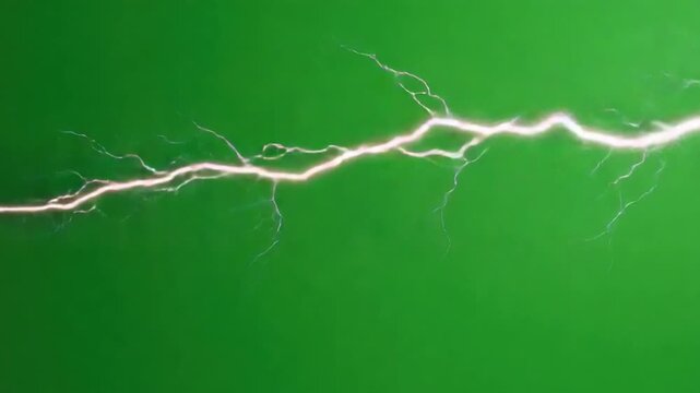 Electric Bolt: A striking electric bolt, a symbol of power and energy, streaks across a vivid green backdrop, embodying the forces of nature in its raw form.