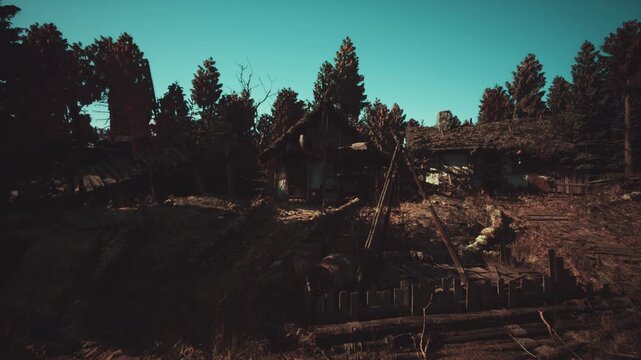 Neglected lush area, An abandoned garden teeming with vibrant plant life, An overrun and neglected yard where untamed plants flourish freely and abundantly