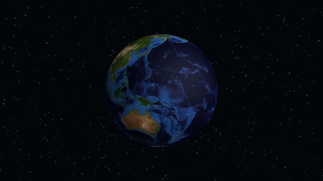 3D Earth Animation Zooming into Hsinchu City Taiwan with Data Overlay