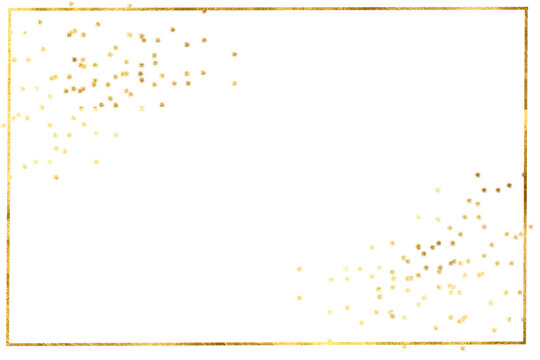 Frame gold line  aesthetic. Art deco Gold sparkle splatter border. Gold Foil Frame. Gold Foil Effect Border. Premium design,wedding,vip cover template,grand opening,flyer.  Luxury Background PNG.