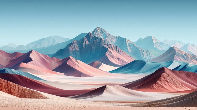 Dramatic Mountainscape - Intense Color and Texture