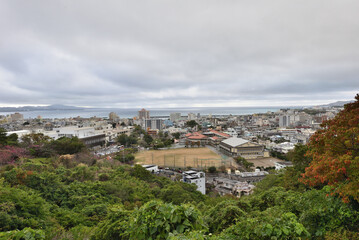 Fototapeta premium A panoramic view of the city of Nago in Okinawa, Japan