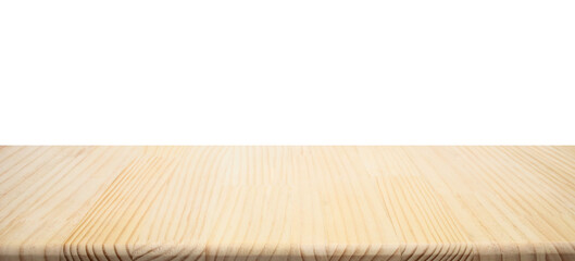Naklejka premium Selective focus.top wood table for background