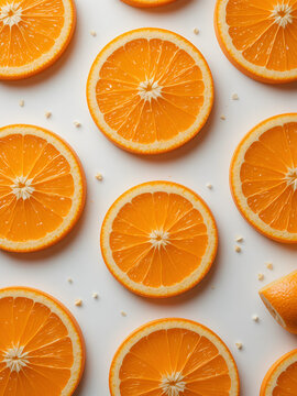 halftime orange slices isolated on white background created with