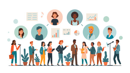 Fototapeta premium A minimalist illustration of a person carrying a briefcase, evoking a sense of professional ambition and modern work life. Ideal for branding or corpo