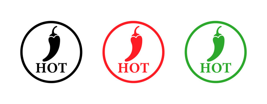 Chili pepper icons labeled with varying heat intensity levels