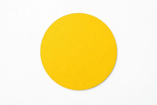 Yellow circle on a past background close-up, empty mys for text, template, photo background, layout, banner, leaflet