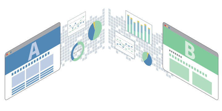 WEBページのABテスト比較イメージ