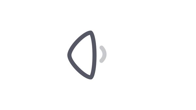 A video showcasing a simple black triangle on a white background