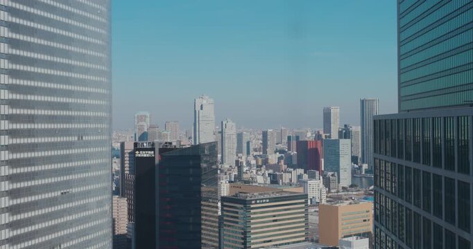 Tokyo Shiodome City and Skyscrapers 