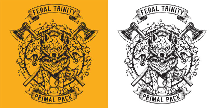 Cerberus Feral Trinity Primal Pack Wolf Axe