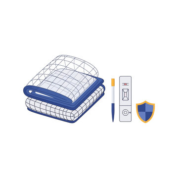 Rapid antigen test with protection symbol illustrating health security