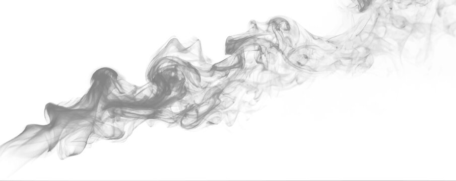 Floating smoke curls with gentle motion, soft glow, and layered transparent texture. vector
