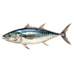 Fototapeta premium Fish swimming in clear water during daylight near a coral reef with sunlight filtering through the surface