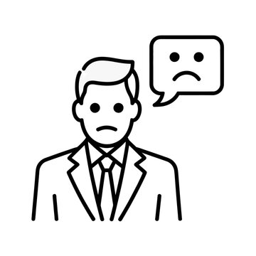 Vector of a businessman in a suit thinking about data analytics