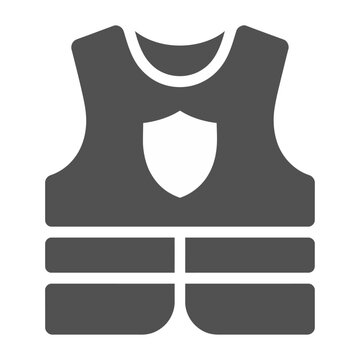 Vector of a sleek black bulletproof vest with a shield symbol for protection