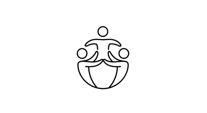 Family and unity symbol logo.