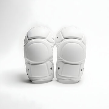 White knee pads for sports protection and safety
