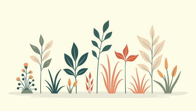 A serene and simple floral illustration evoking feelings of tranquility and growth. Perfect for backgrounds, website design, or branding materials nee