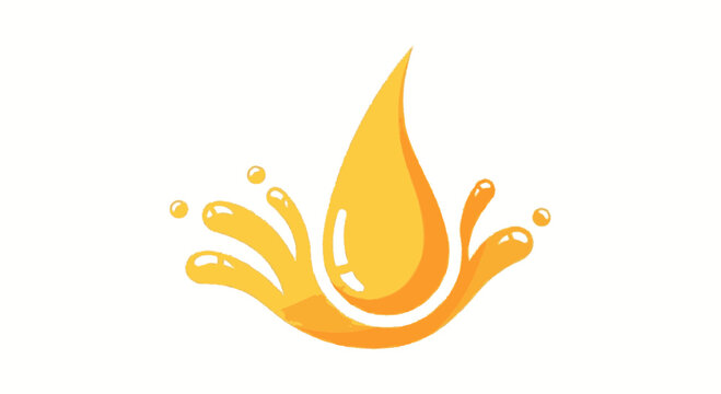 Splash of liquid with teardrop shape.