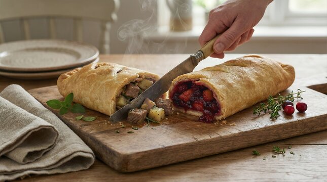Traditional Bedfordshire Clanger English Regional Pastry