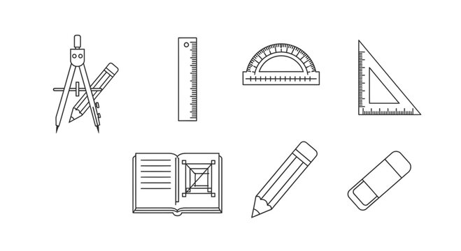 School stationery and drawing tools 2.