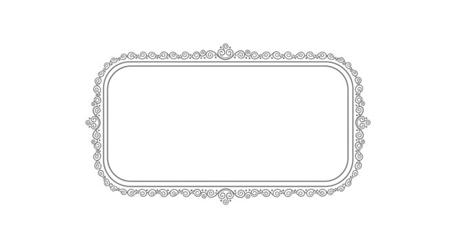 Ornate rectangular frame border design 1.