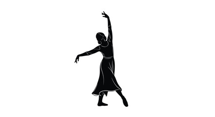 Elegant Silhouette of a Ballerina in Motion. © Muhamad