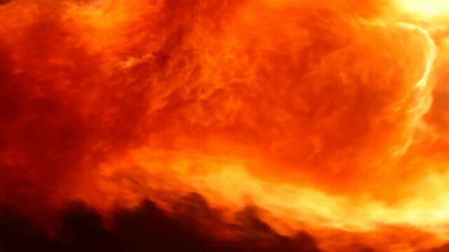 Bright Flames With Billowing Smoke. Dynamic Imagery Capturing Raging Fire And Spiraling Smoke Patterns