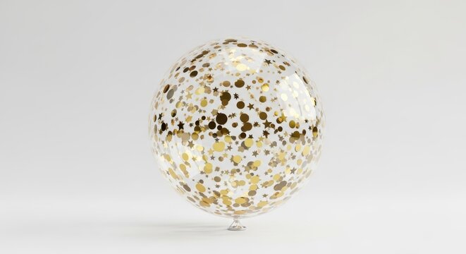 a large white and gold ball on a white surface with natural lighting product shot studio lighting cl