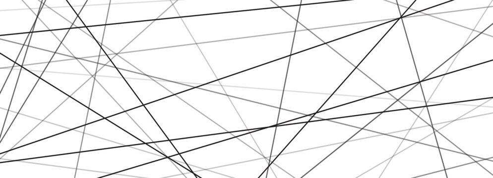 Geometric straight texture seamless messy random stripe line chaotic pattern, with abstract irregular angles and asymmetric lineal elements for a contemporary artistic backdrop monochrome white.