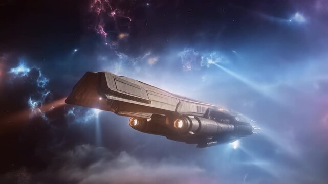 Cuttingedge Starcraft Moves Quietly Across Radiant Cosmic Environments During Deep Space Discovery