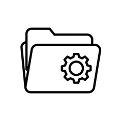 Obraz premium Folder with Gear Icon Representing Settings or Configuration.
