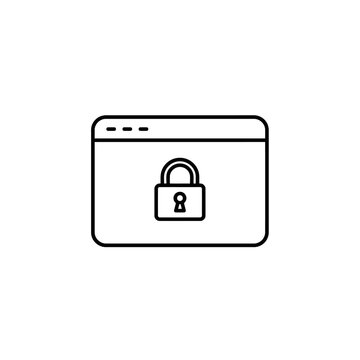 Secure Web Browser Window with Padlock Icon for Online Safety.