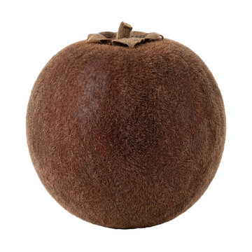 Whole Mabolo velvet apple fruit isolated on transparent background PNG