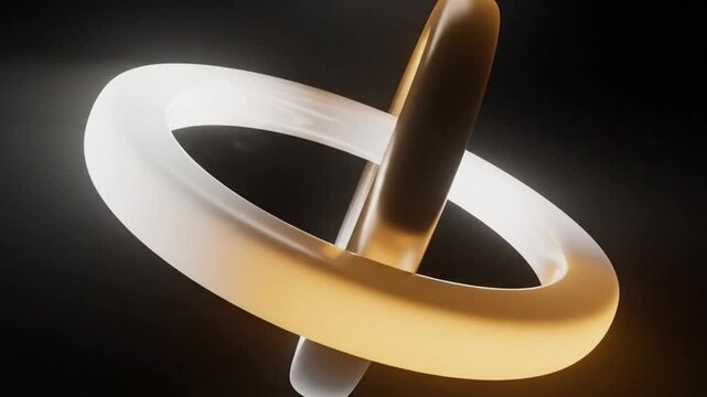 Two Interlocking Rings of Light Symbolizing Connection and Support