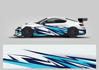 Obraz premium Racing Car Wrap Design, Vector Livery Template, Sport Stripe Graphics, Abstract Background, Car Decal