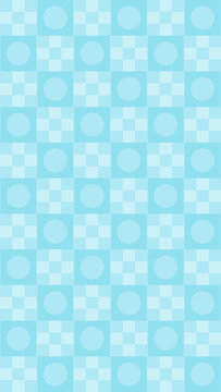 Pastel Blue Checkered and Polka Dot Pattern