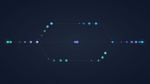 Visualizing complex data flow and interconnected network pathways, depicting a system's intricate trajectory and analytical insights