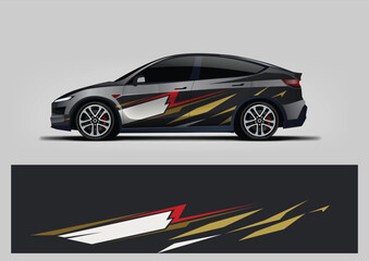 car wrap design vector. abstract background for automotive livery © Lancar