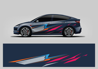 car wrap design vector. abstract background for automotive livery © Lancar