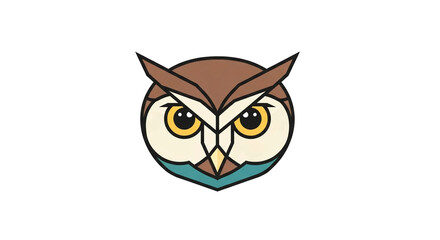 Obraz premium A cartoon owl with a fierce expression on its face