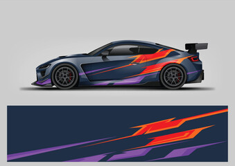 car wrap design vector. abstract background for automotive livery © Lancar