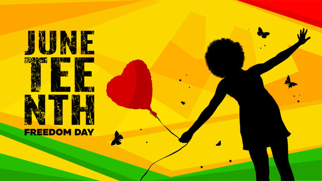 Juneteenth banner. Freedom day. Juneteenth Independence Day.	