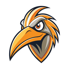 Mascot logo of hornbill bird vector design © Suman