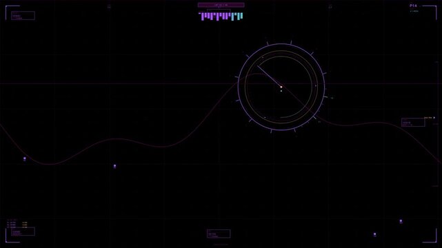 High speed cyberpunk HUD animation featuring racing telemetry, recon data panels, and relay network visualizations. Neon cyan and magenta accents on dark background with dynamic scan lines and digital