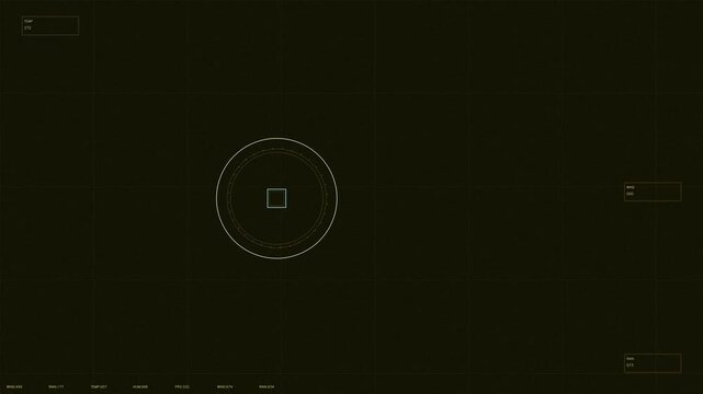 Advanced aviation weather HUD animation featuring meteorological data vectors, atmospheric readouts, and dynamic weather matrix displays. Blue and cyan vector graphics on dark background with real tim