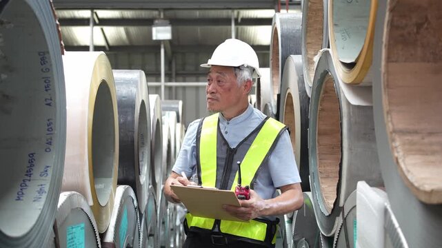 Quality control inspection in manufacturing facility industrial site process analysis indoor close-up view operational efficiency