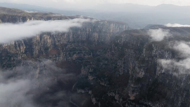 Vikos Gorge Vikos&ndash;Aoos National Park northwestern Greece natural landmark dramatic scenery aerial